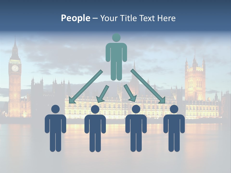 Houses Of Parliament Lit Up At Sunset PowerPoint Template