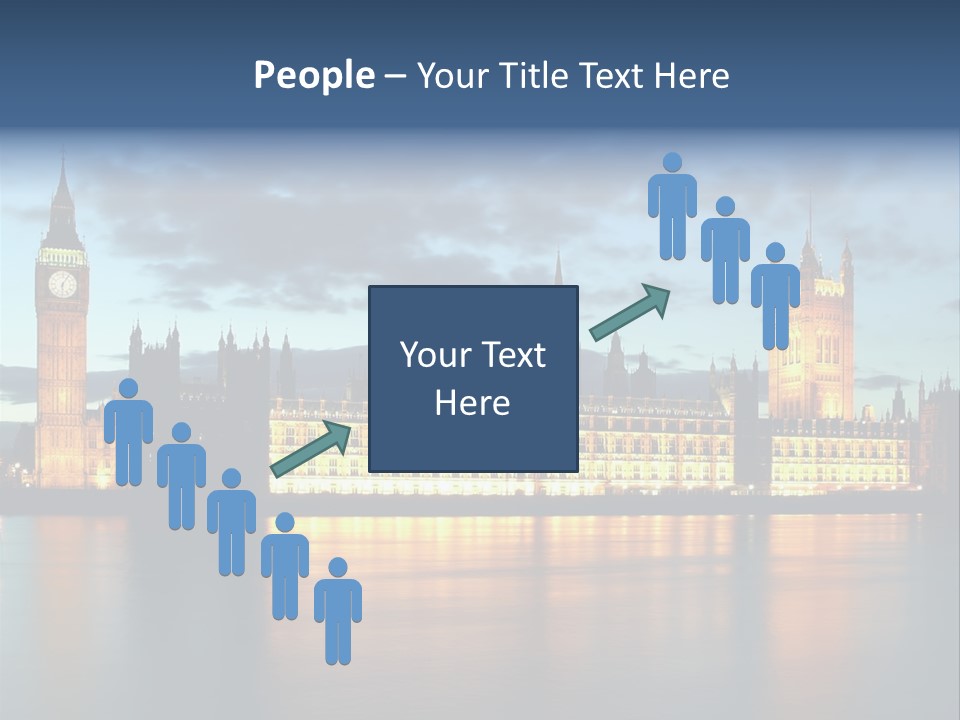 Houses Of Parliament Lit Up At Sunset PowerPoint Template