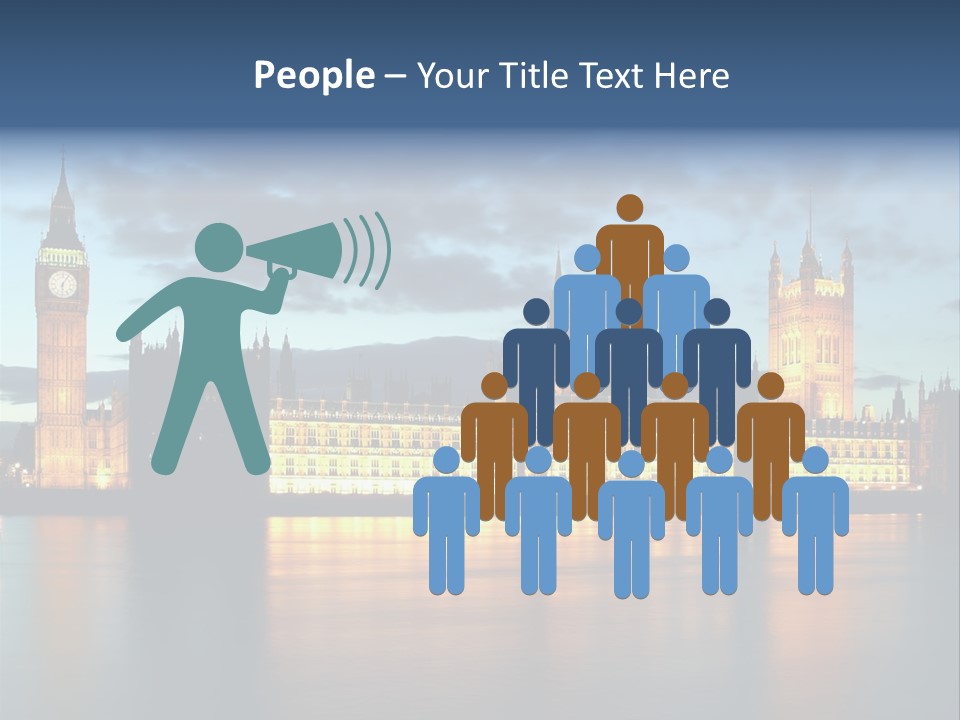 Houses Of Parliament Lit Up At Sunset PowerPoint Template