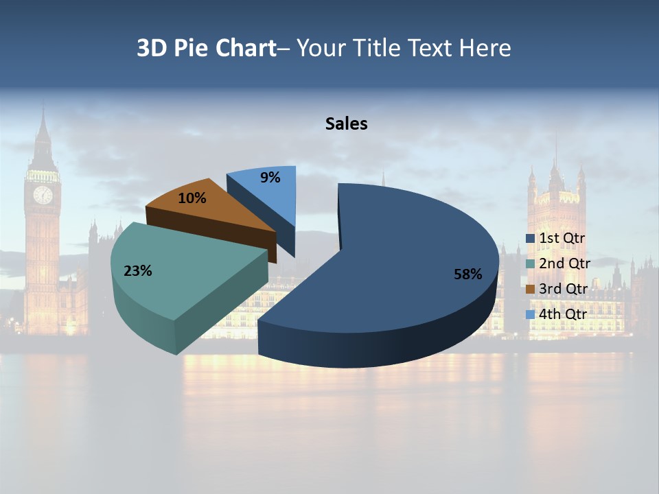 Houses Of Parliament Lit Up At Sunset PowerPoint Template