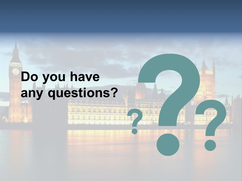 Houses Of Parliament Lit Up At Sunset PowerPoint Template