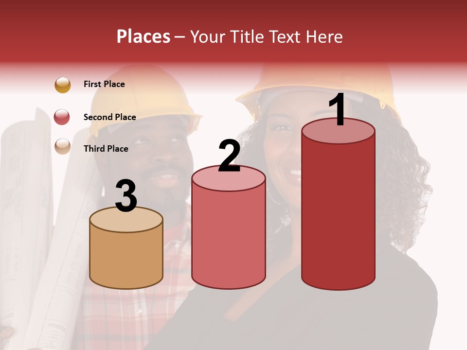 Team Of Architect And Builder In Hardhats PowerPoint Template