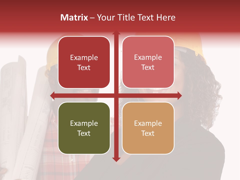 Team Of Architect And Builder In Hardhats PowerPoint Template