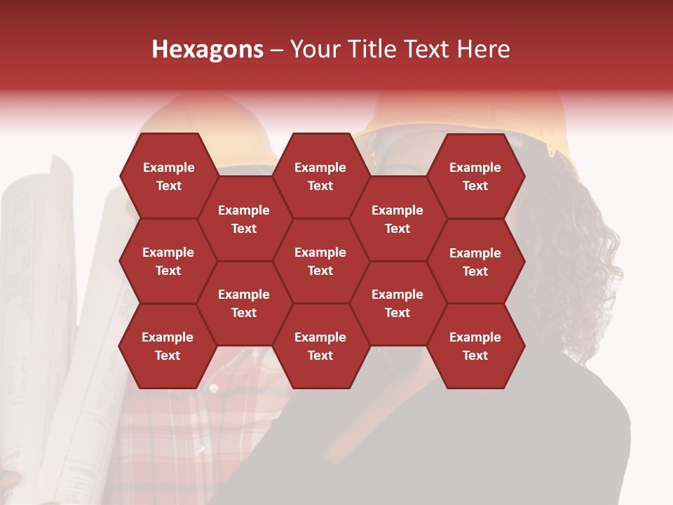 Team Of Architect And Builder In Hardhats PowerPoint Template