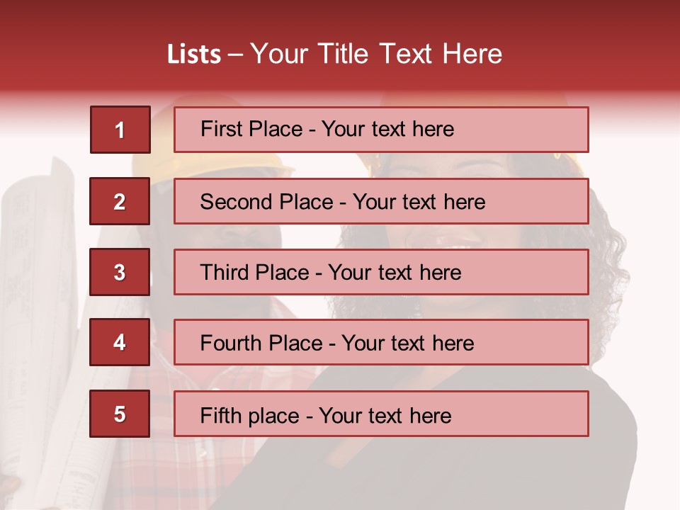 Team Of Architect And Builder In Hardhats PowerPoint Template