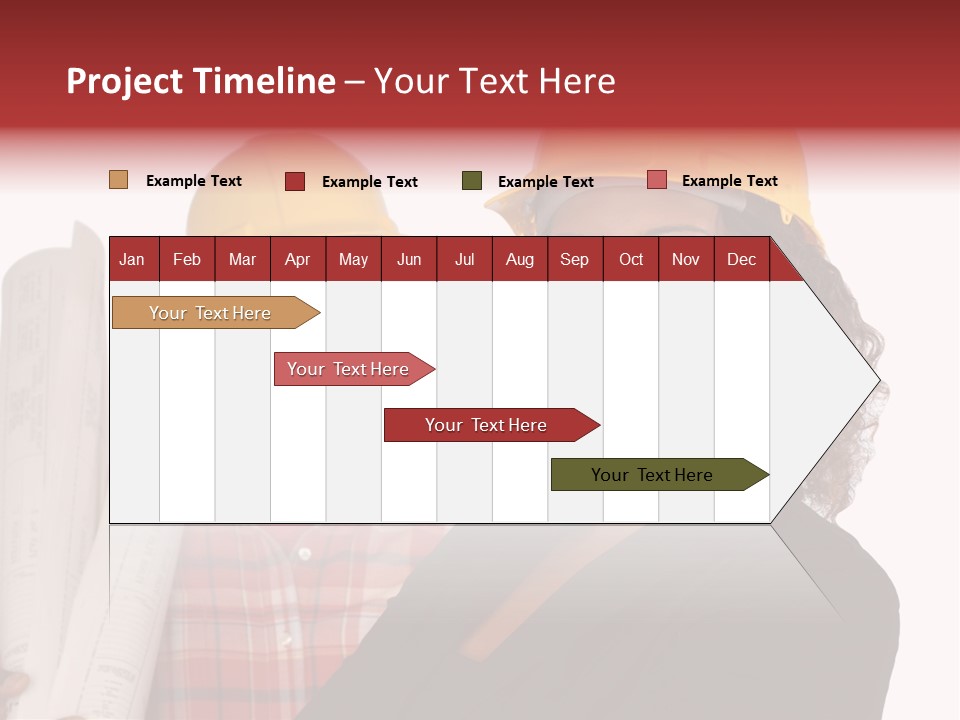 Team Of Architect And Builder In Hardhats PowerPoint Template