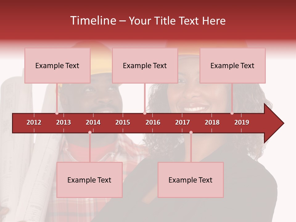 Team Of Architect And Builder In Hardhats PowerPoint Template