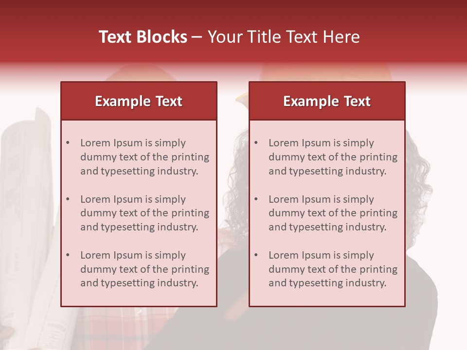 Team Of Architect And Builder In Hardhats PowerPoint Template
