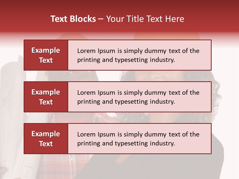 Team Of Architect And Builder In Hardhats PowerPoint Template