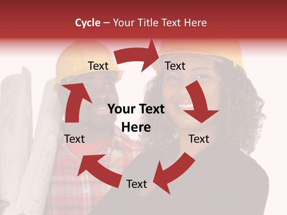 Team Of Architect And Builder In Hardhats PowerPoint Template