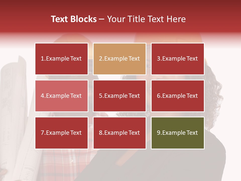 Team Of Architect And Builder In Hardhats PowerPoint Template