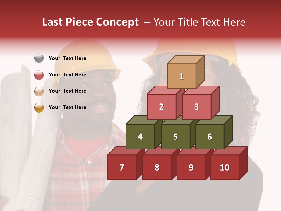 Team Of Architect And Builder In Hardhats PowerPoint Template