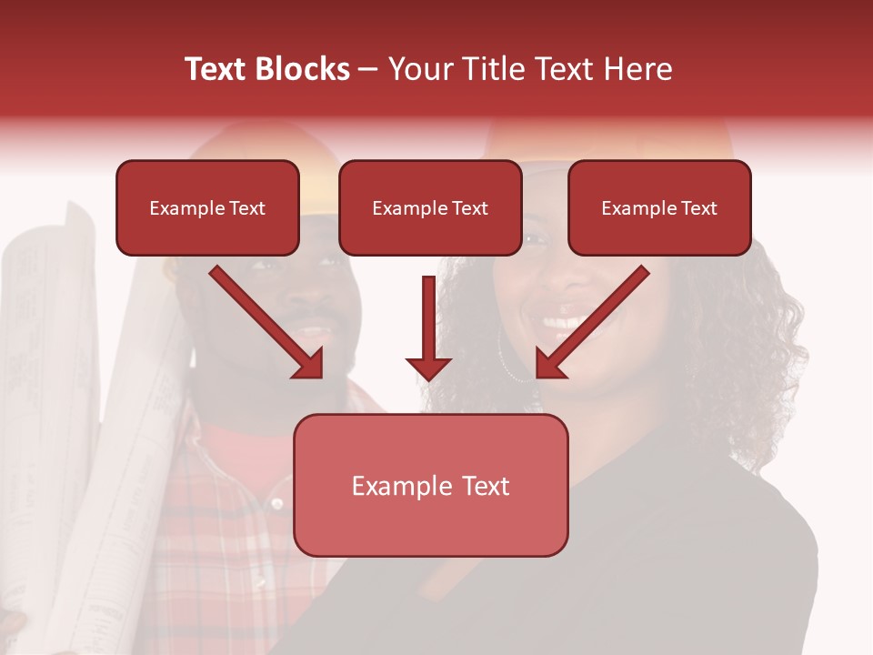 Team Of Architect And Builder In Hardhats PowerPoint Template
