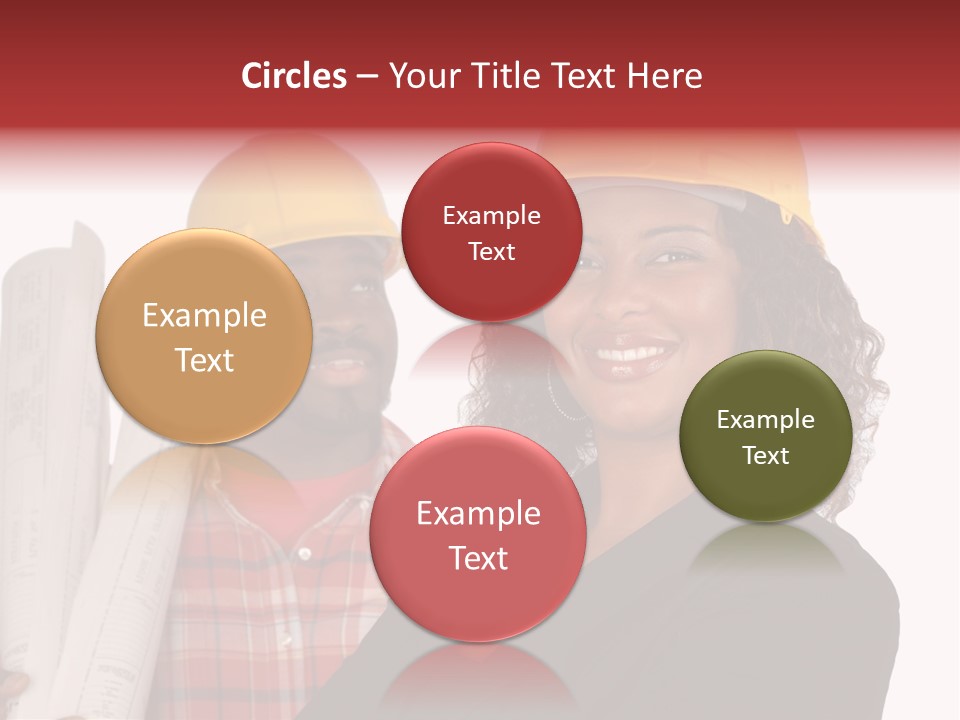 Team Of Architect And Builder In Hardhats PowerPoint Template