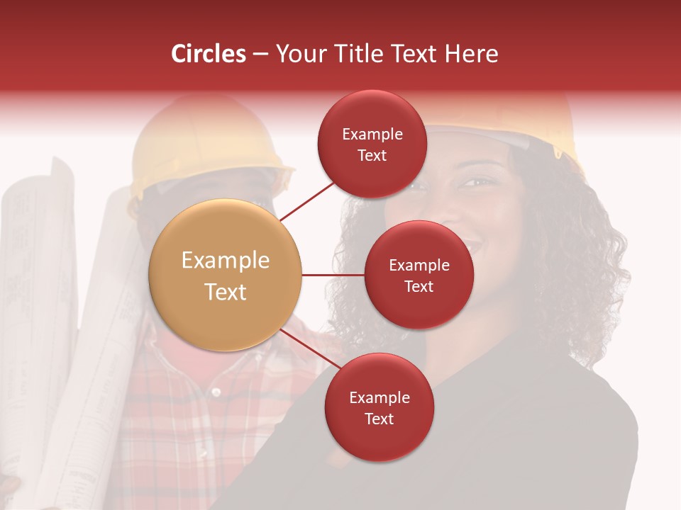 Team Of Architect And Builder In Hardhats PowerPoint Template