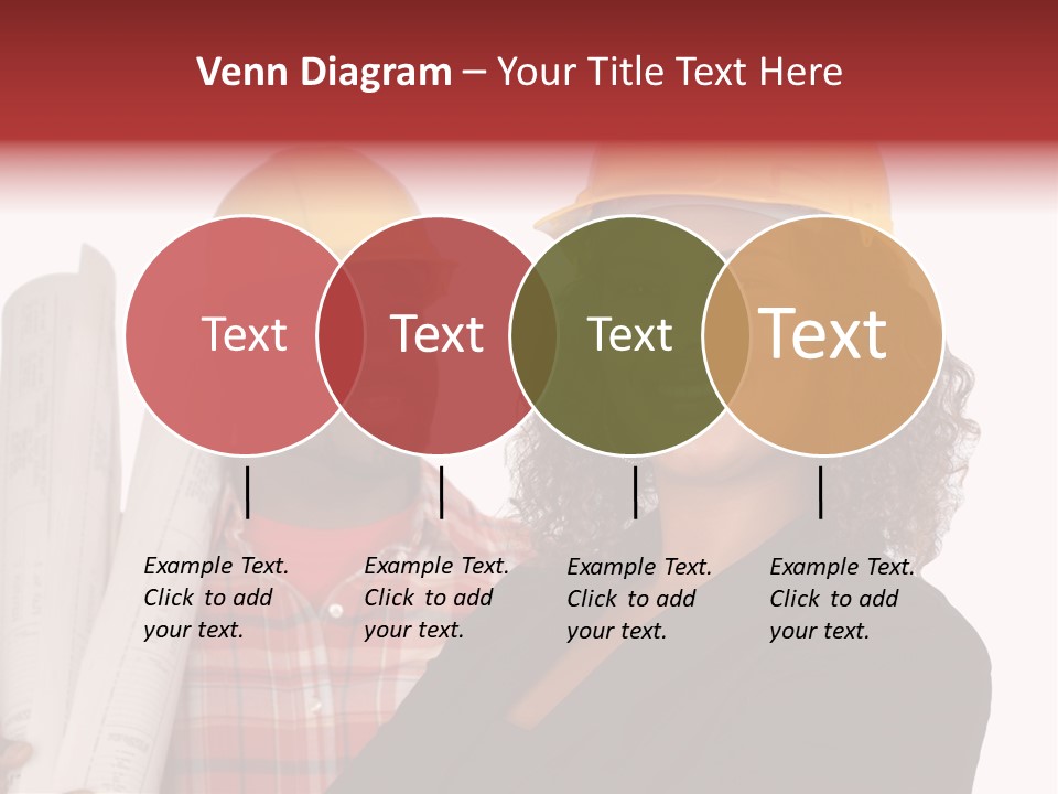 Team Of Architect And Builder In Hardhats PowerPoint Template