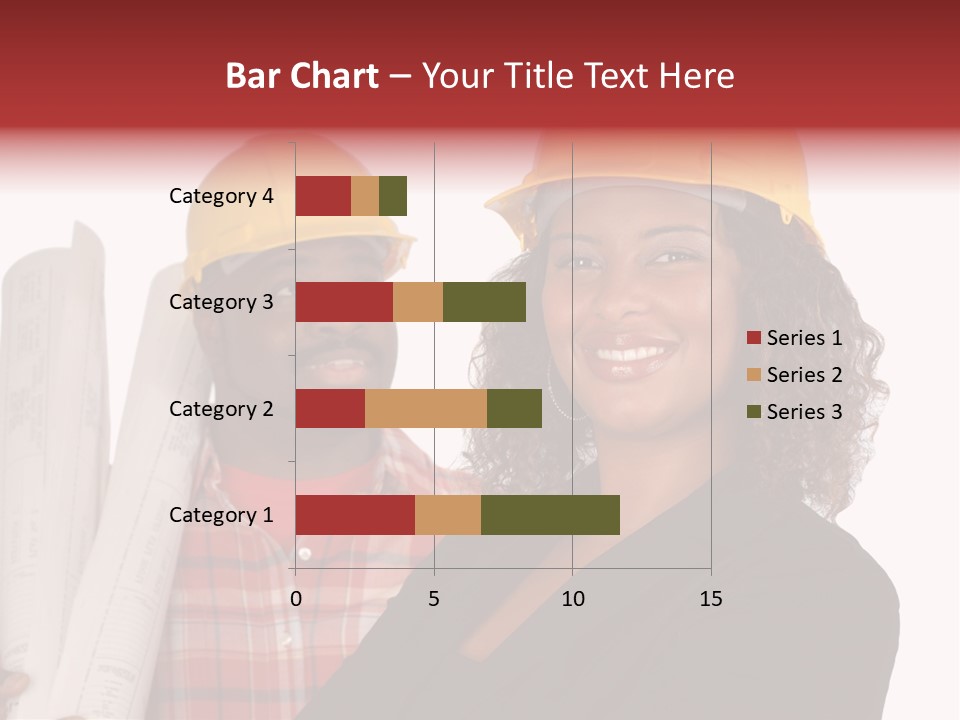 Team Of Architect And Builder In Hardhats PowerPoint Template