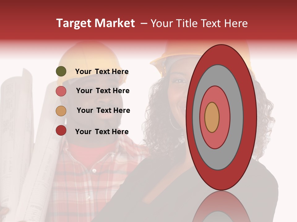 Team Of Architect And Builder In Hardhats PowerPoint Template