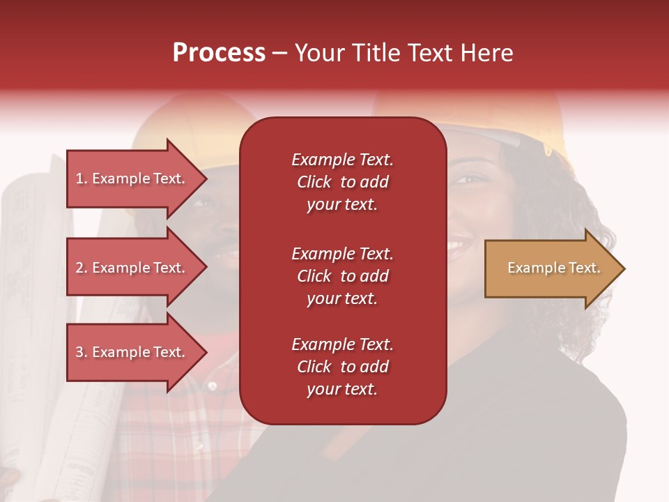 Team Of Architect And Builder In Hardhats PowerPoint Template