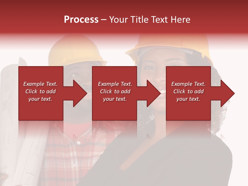 Team Of Architect And Builder In Hardhats PowerPoint Template