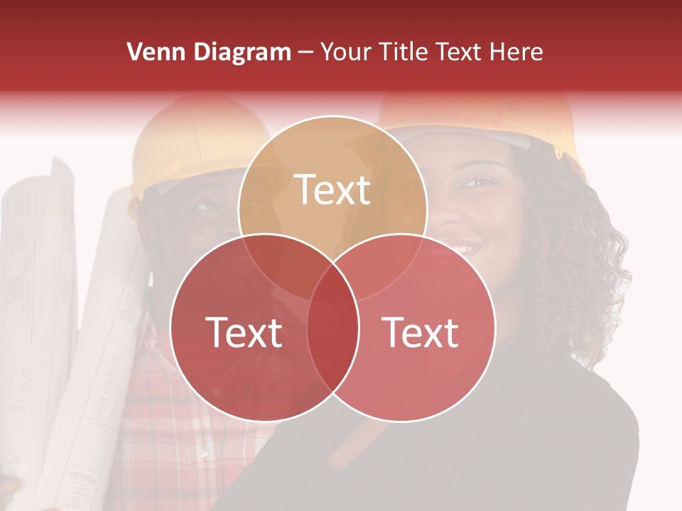 Team Of Architect And Builder In Hardhats PowerPoint Template