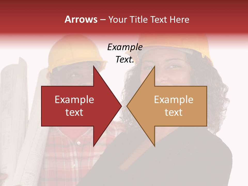 Team Of Architect And Builder In Hardhats PowerPoint Template