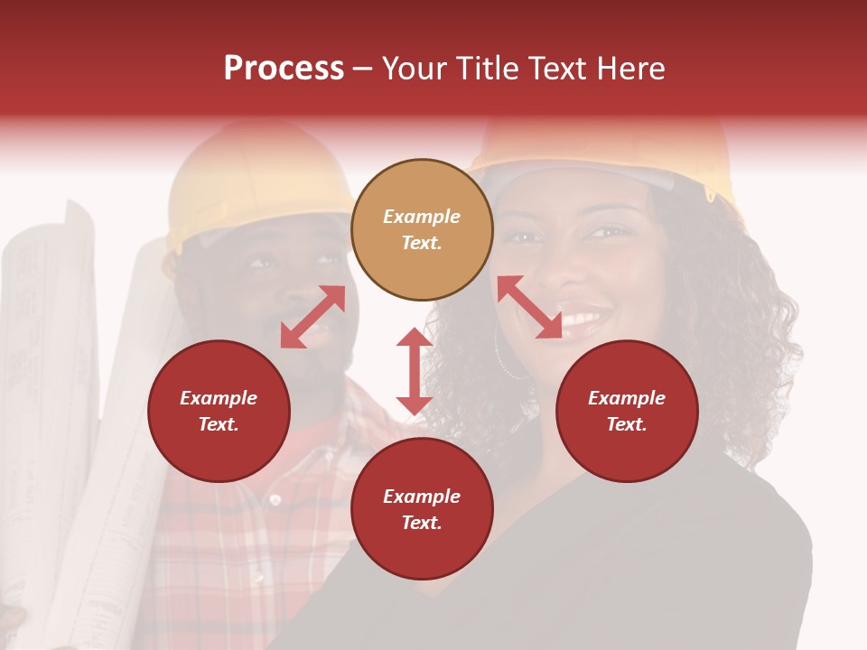 Team Of Architect And Builder In Hardhats PowerPoint Template