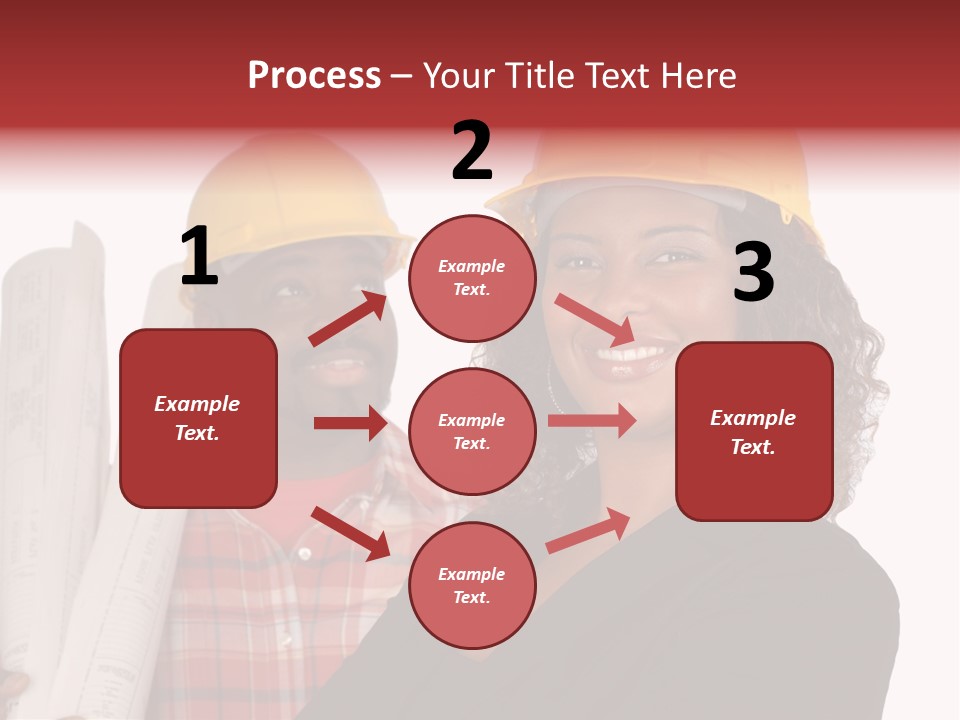 Team Of Architect And Builder In Hardhats PowerPoint Template