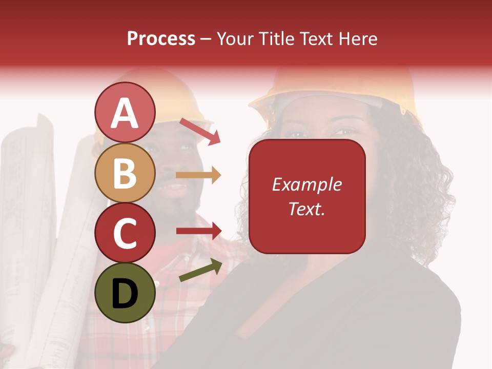 Team Of Architect And Builder In Hardhats PowerPoint Template