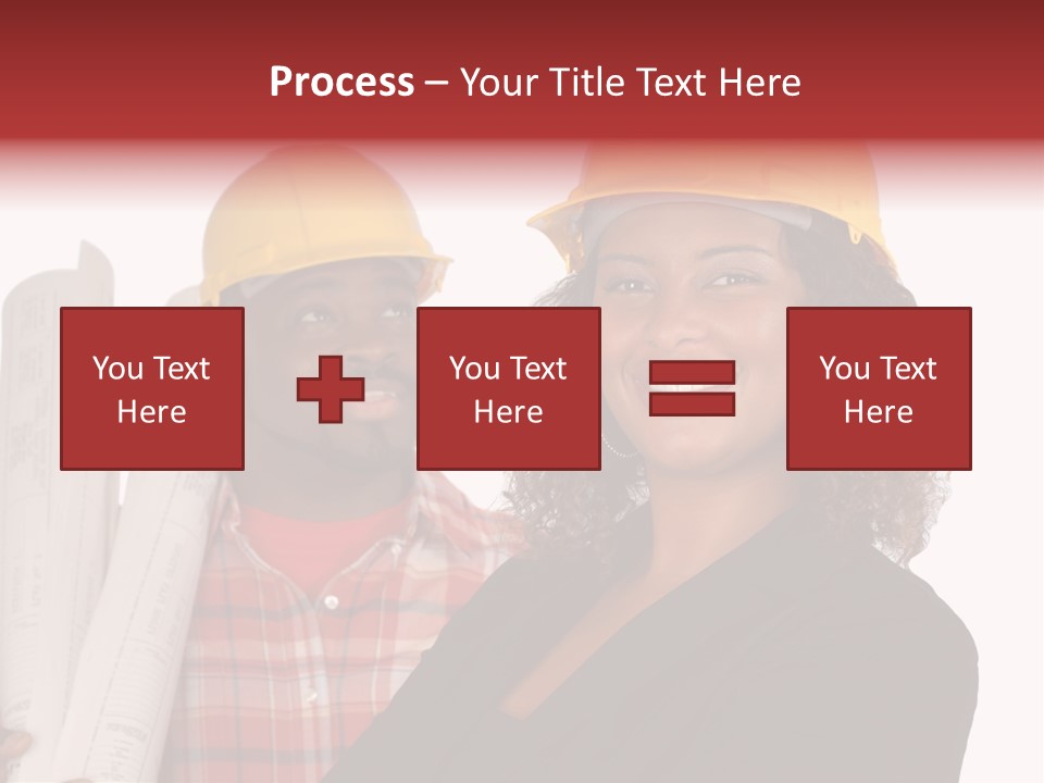 Team Of Architect And Builder In Hardhats PowerPoint Template