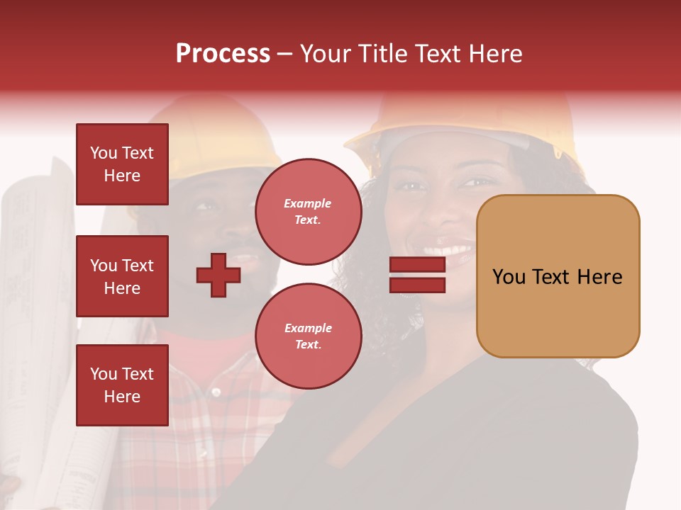 Team Of Architect And Builder In Hardhats PowerPoint Template