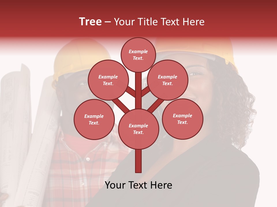 Team Of Architect And Builder In Hardhats PowerPoint Template