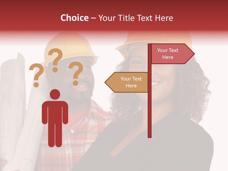 Team Of Architect And Builder In Hardhats PowerPoint Template