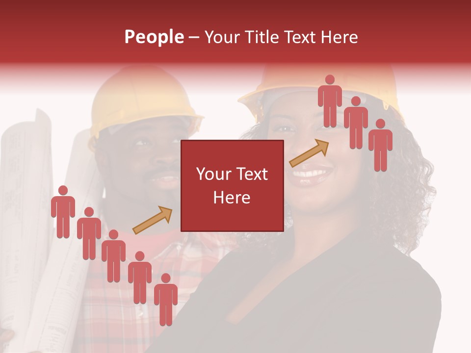 Team Of Architect And Builder In Hardhats PowerPoint Template