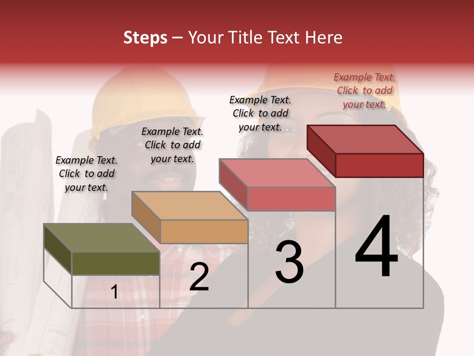 Team Of Architect And Builder In Hardhats PowerPoint Template