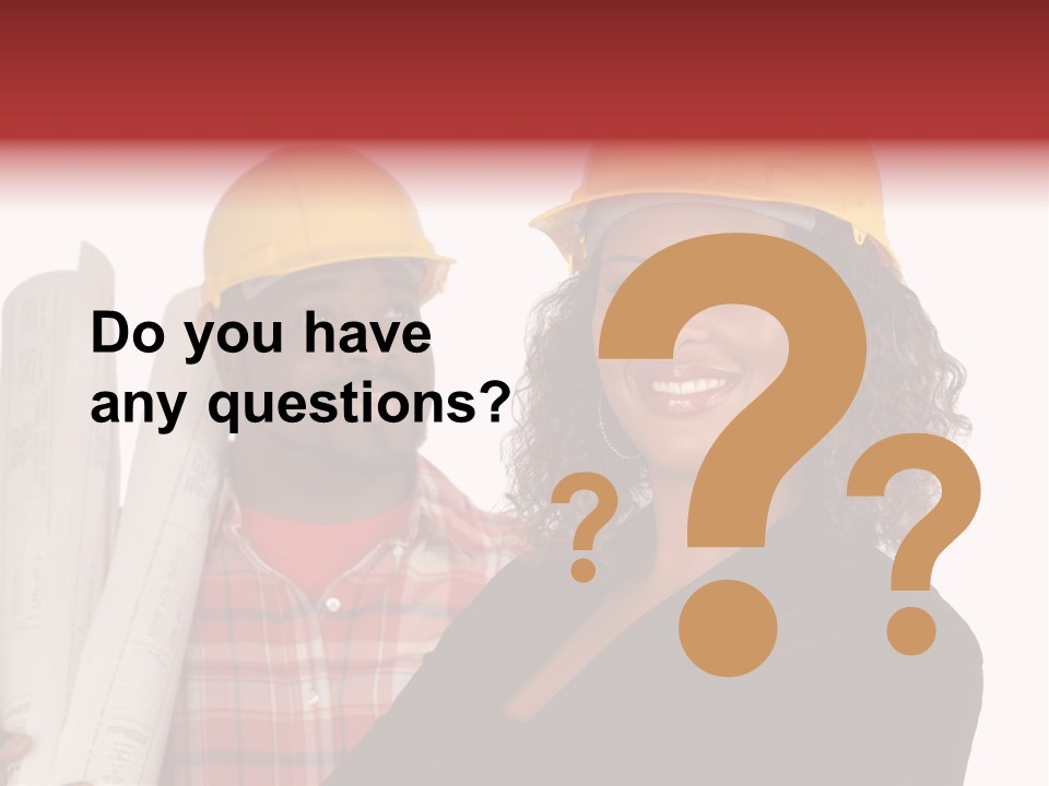 Team Of Architect And Builder In Hardhats PowerPoint Template