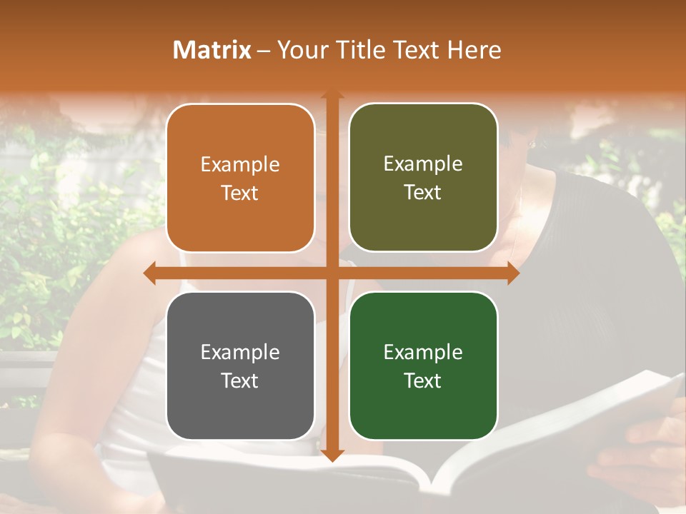 Grandmother And Granddaughter Reading A Book PowerPoint Template