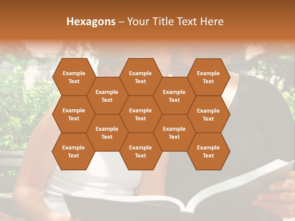 Grandmother And Granddaughter Reading A Book PowerPoint Template