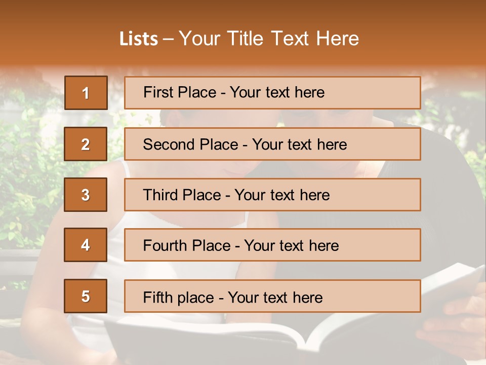 Grandmother And Granddaughter Reading A Book PowerPoint Template