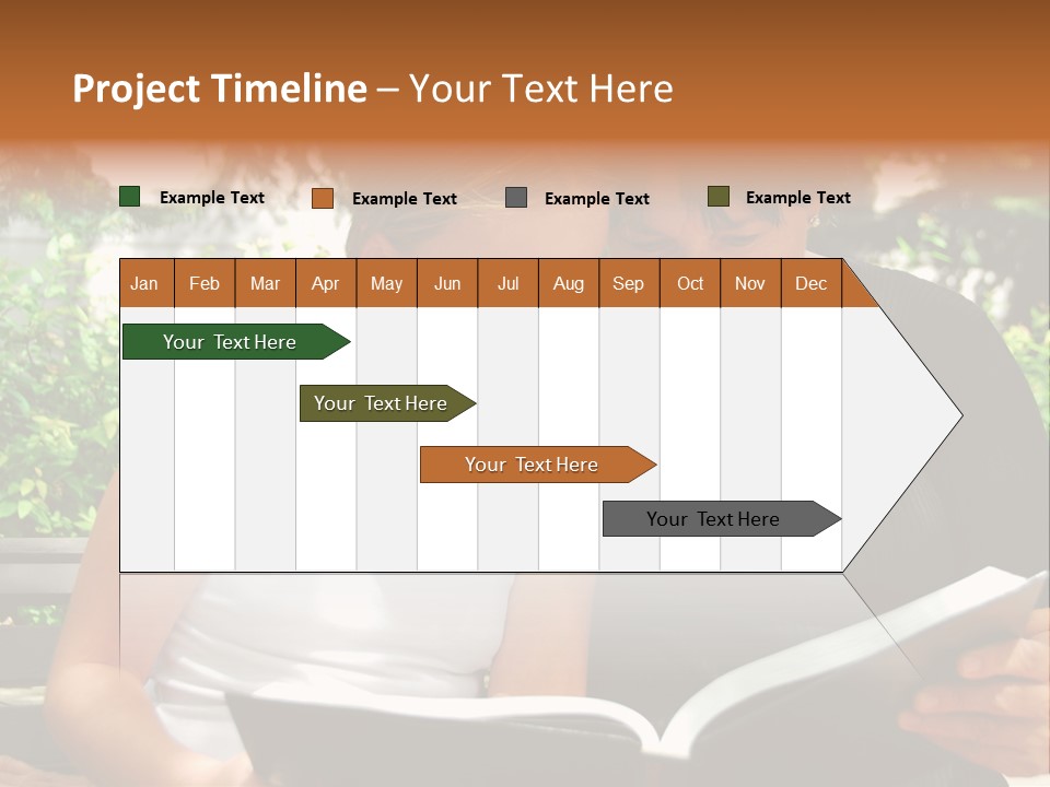 Grandmother And Granddaughter Reading A Book PowerPoint Template