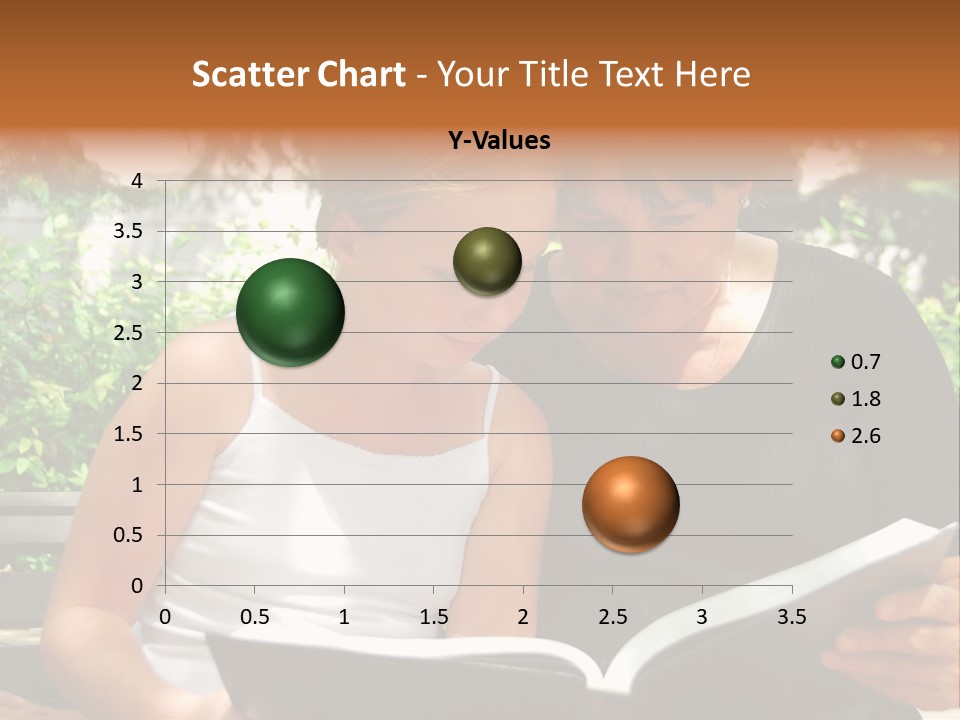 Grandmother And Granddaughter Reading A Book PowerPoint Template