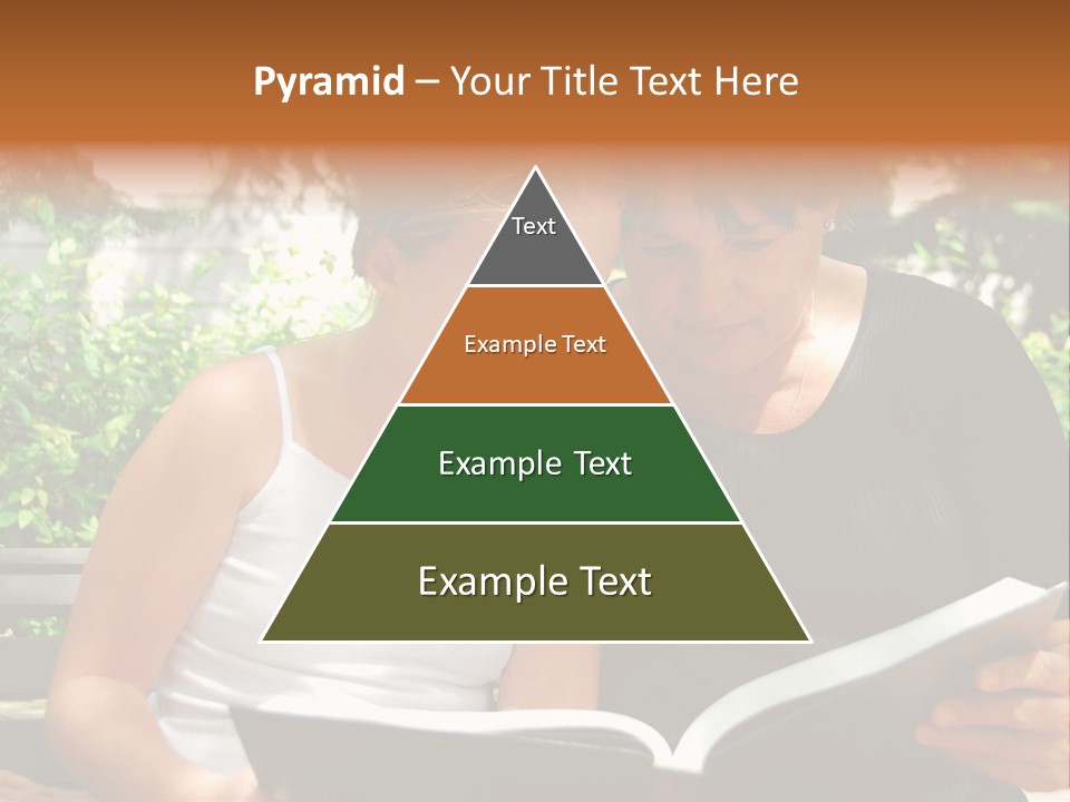 Grandmother And Granddaughter Reading A Book PowerPoint Template