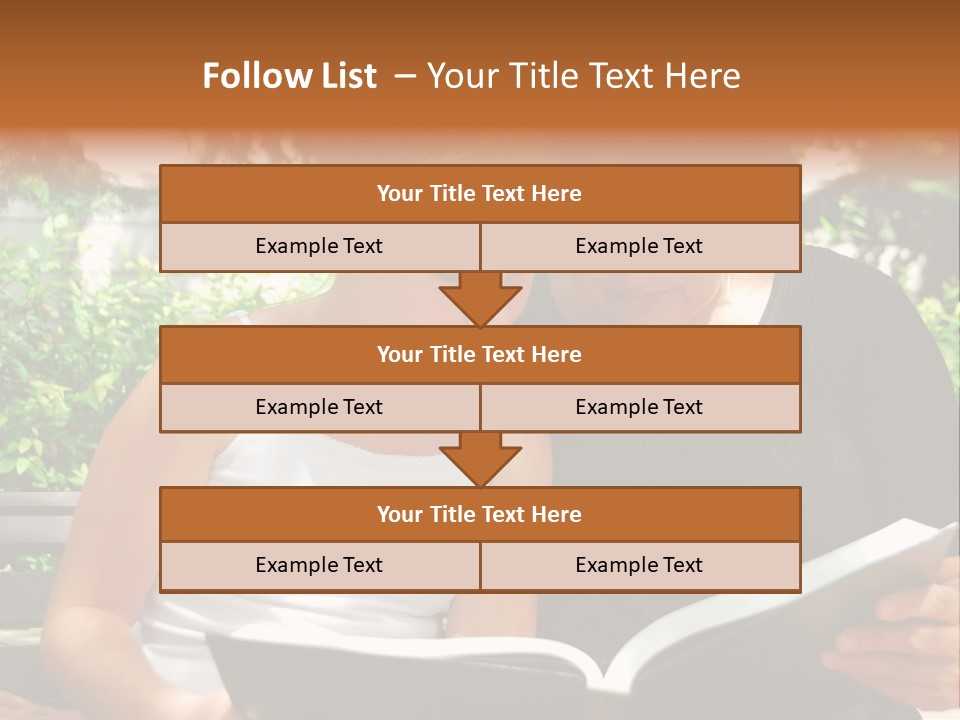 Grandmother And Granddaughter Reading A Book PowerPoint Template