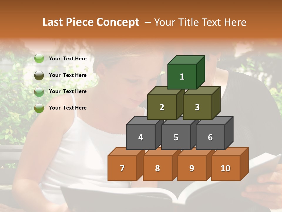 Grandmother And Granddaughter Reading A Book PowerPoint Template