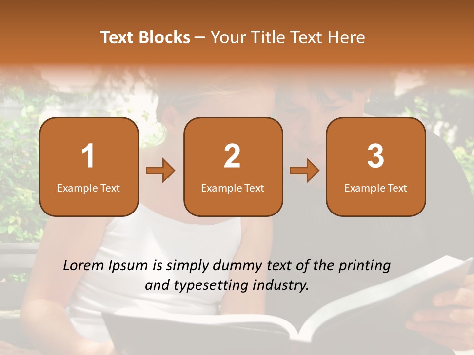 Grandmother And Granddaughter Reading A Book PowerPoint Template