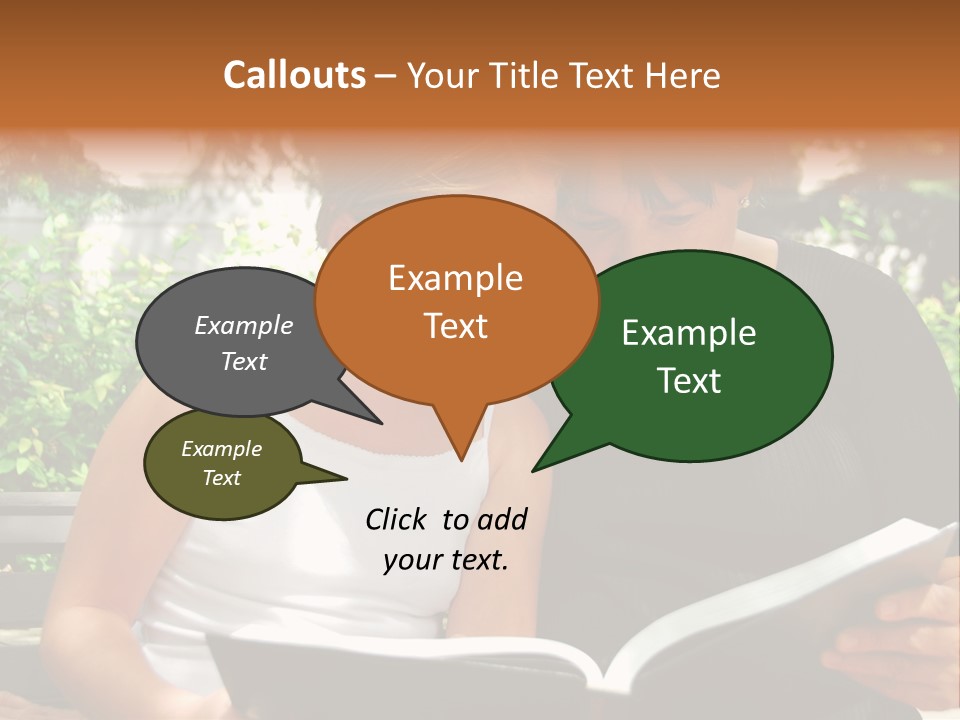 Grandmother And Granddaughter Reading A Book PowerPoint Template