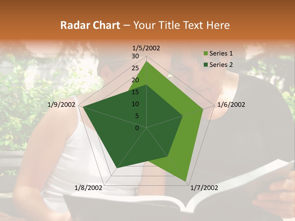 Grandmother And Granddaughter Reading A Book PowerPoint Template