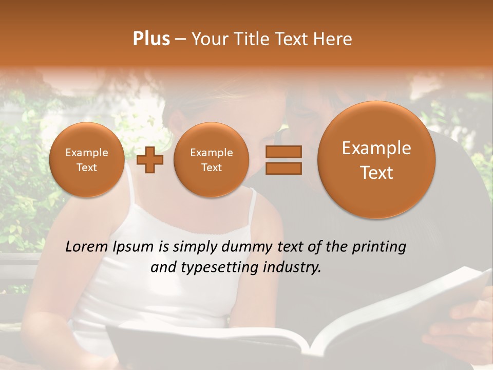 Grandmother And Granddaughter Reading A Book PowerPoint Template