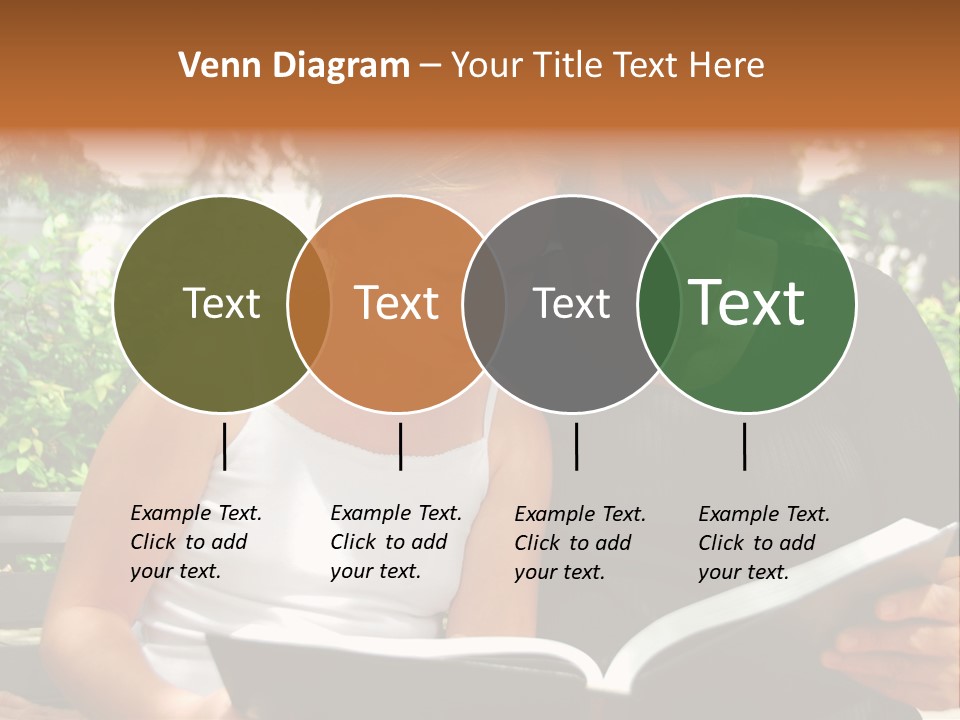 Grandmother And Granddaughter Reading A Book PowerPoint Template