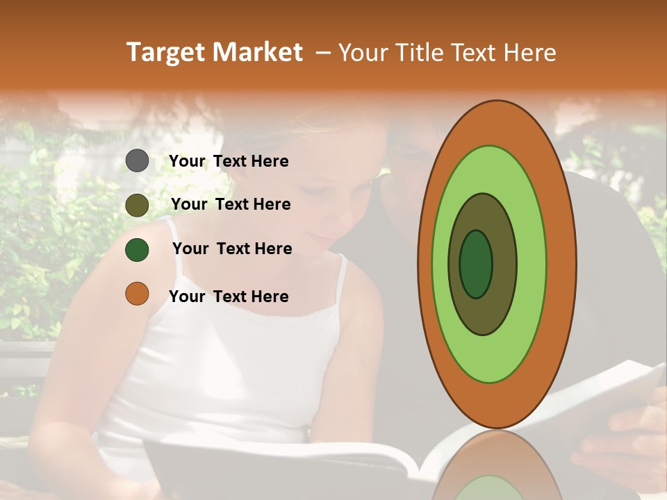 Grandmother And Granddaughter Reading A Book PowerPoint Template